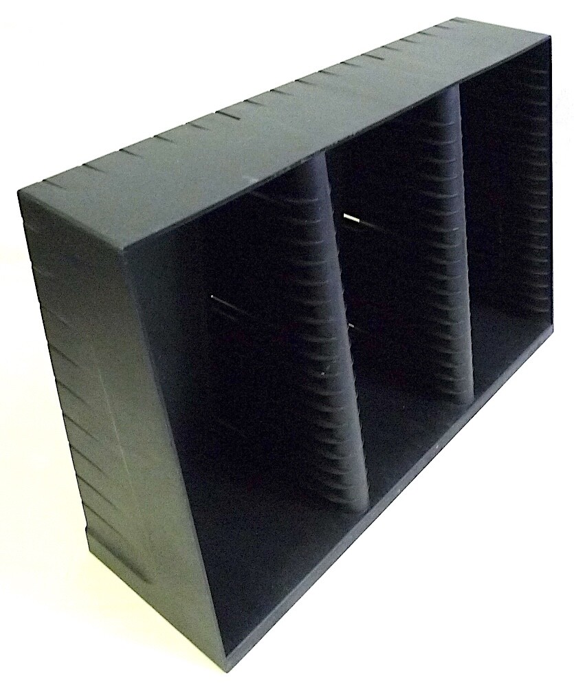 Black 60 CD Holder Stackable Wall-Mountable Organizing Shelf Storage Rack (A)