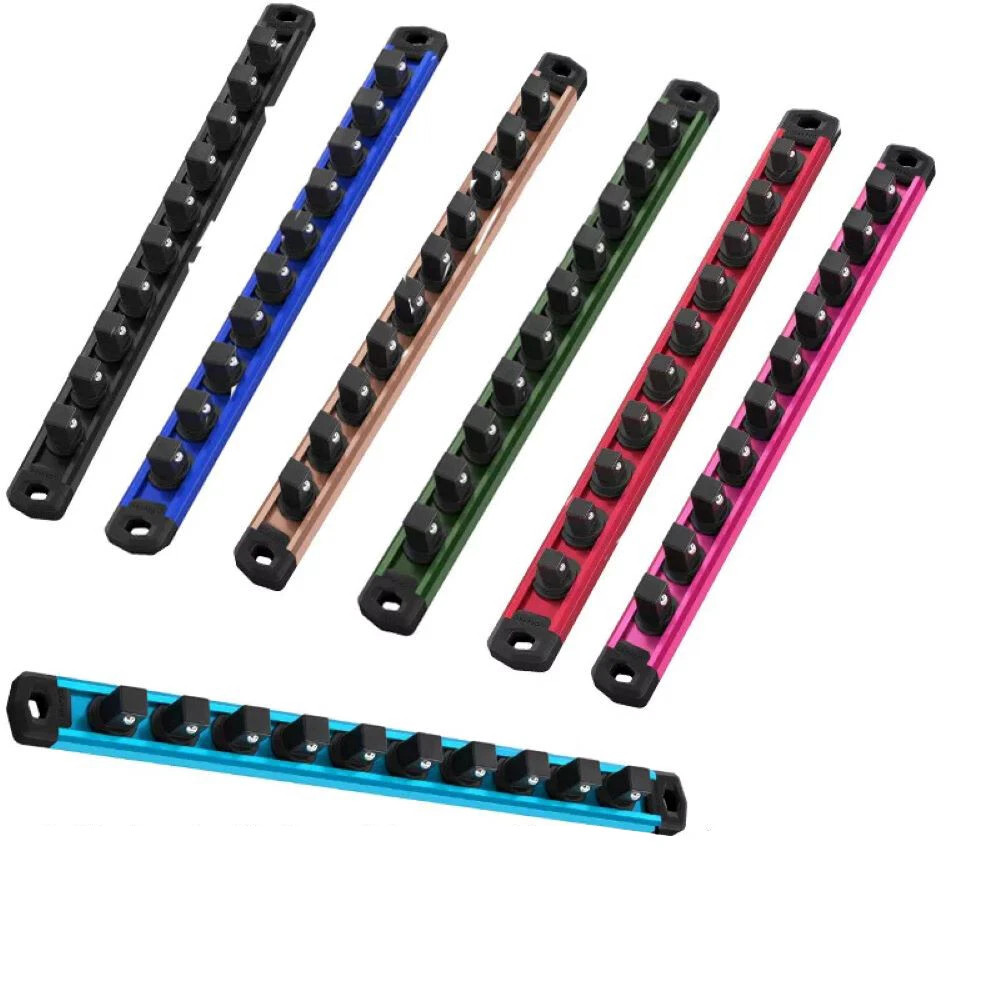 WORKPRO Magnetic Socket Organizer 3/8'' Dr Aluminum Alloy Socket Rail(no Socket)