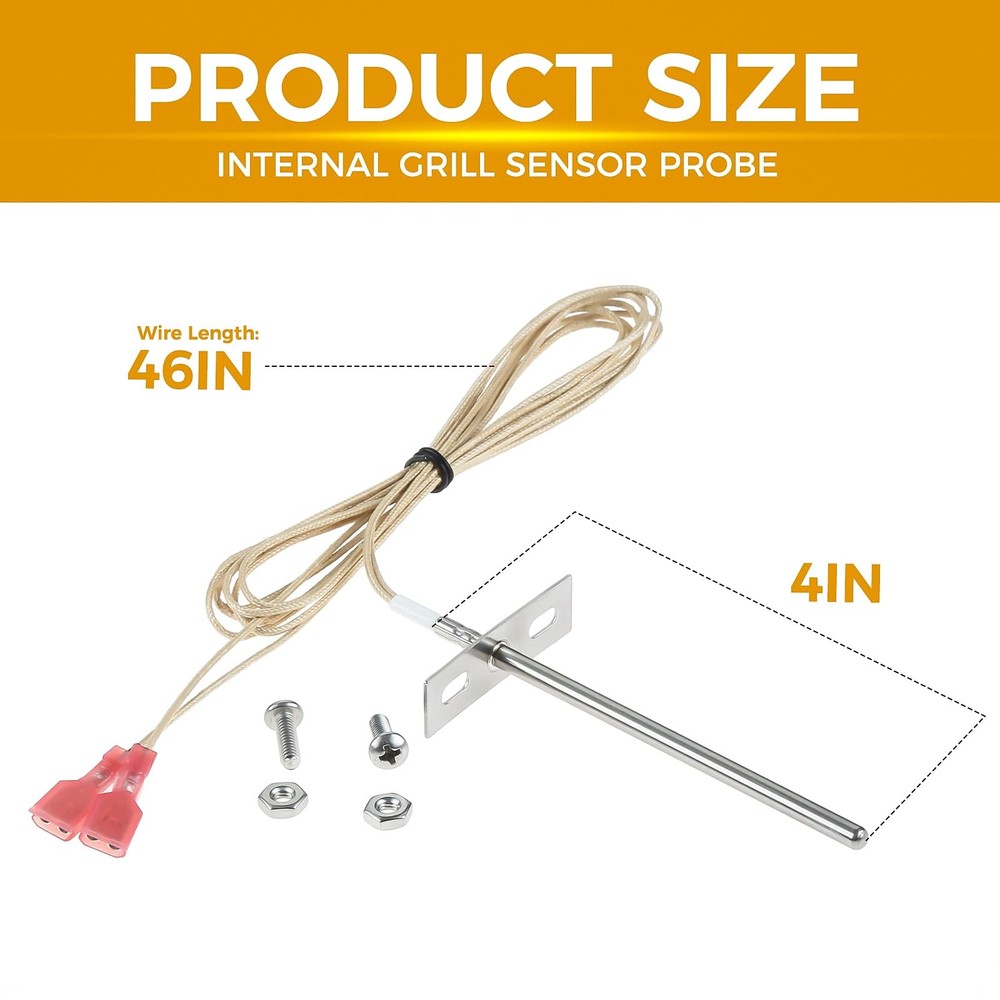 MOOTVGOO 4" Temperature Probe, Small Temp Sensor Probe RTD