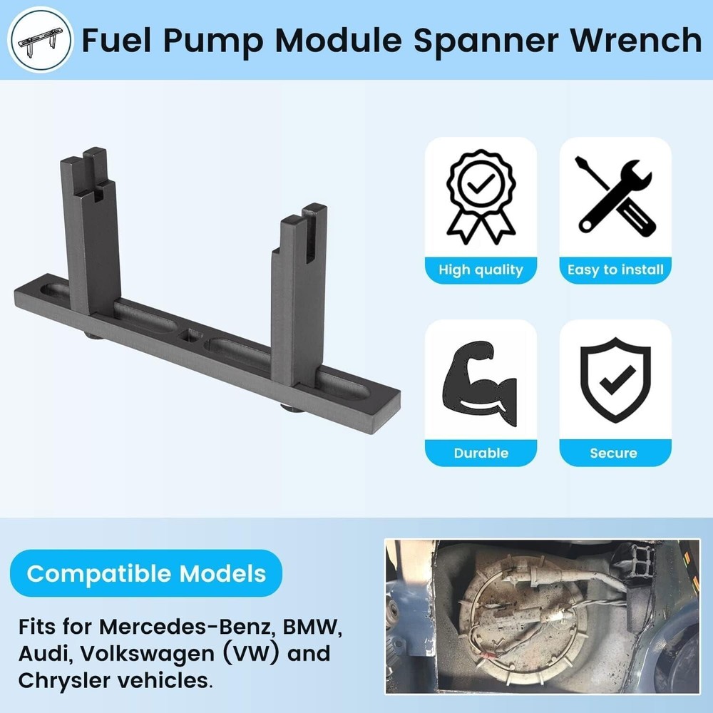 Fuel Pump Module Spanner Wrench Adjustable Tool from 3/8" - 1/2" For BMW VW Audi
