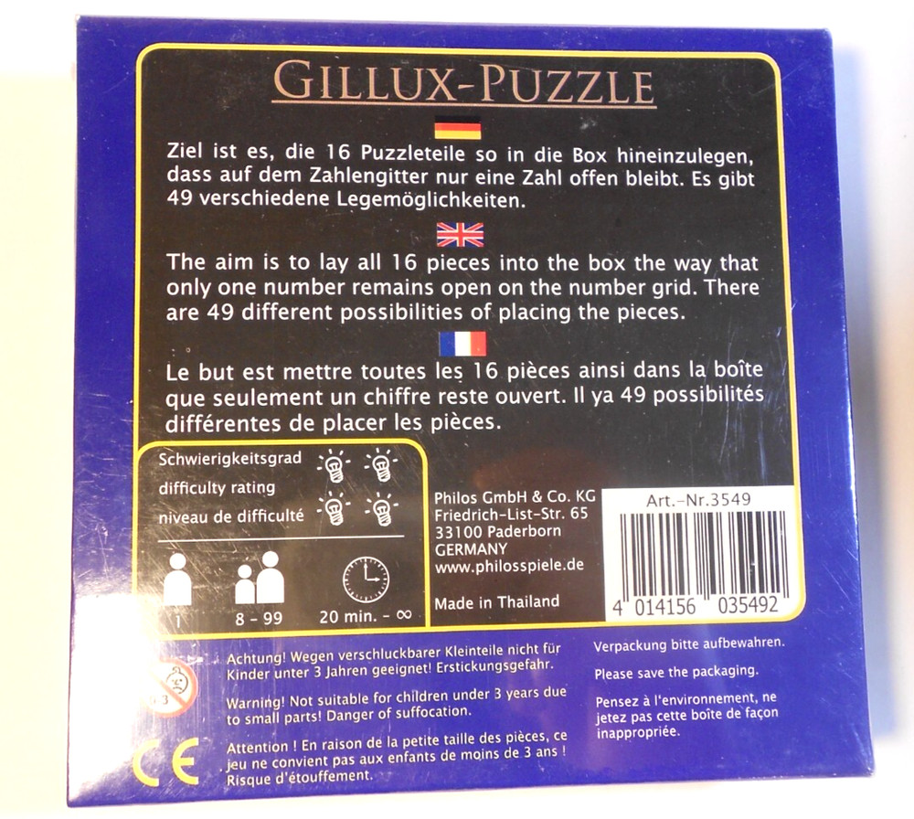 Philos Gillux-Puzzle Level 4 A4