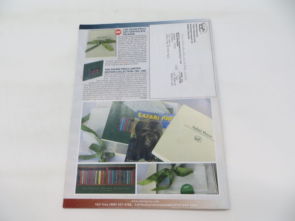 SAFARI PRESS Catalog Winter 2011 Hunting Shooting Sporting Firearms Reference 72