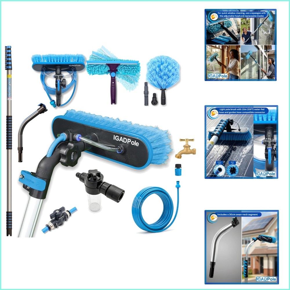 Ultimate 28 FT Water-Fed Pole System for Efficient Exterior High- Cleaning
