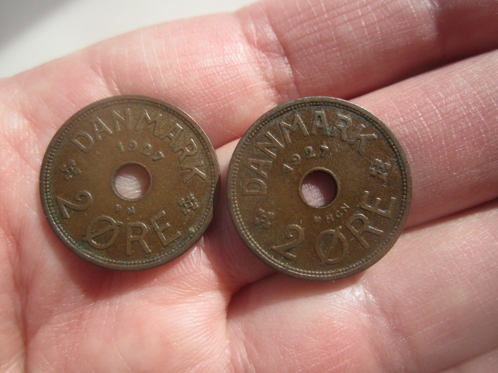 1927 N & 1927 HCN DENMARK 2 ORE