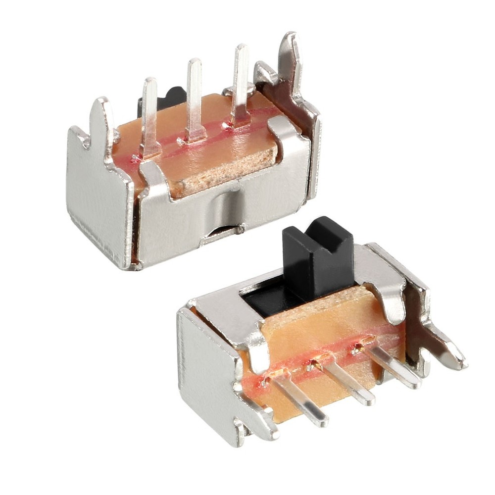 20Pcs 2mm Horizontal Slide Switch SPDT 1P2T 3 Terminals PCB Panel Latching