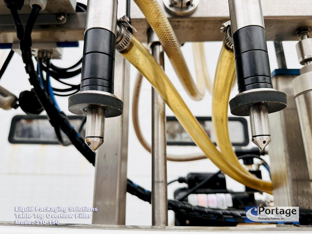 Liquid Packaging Solutions Model: 310-150 || Semi-Automatic Table Top Overflow