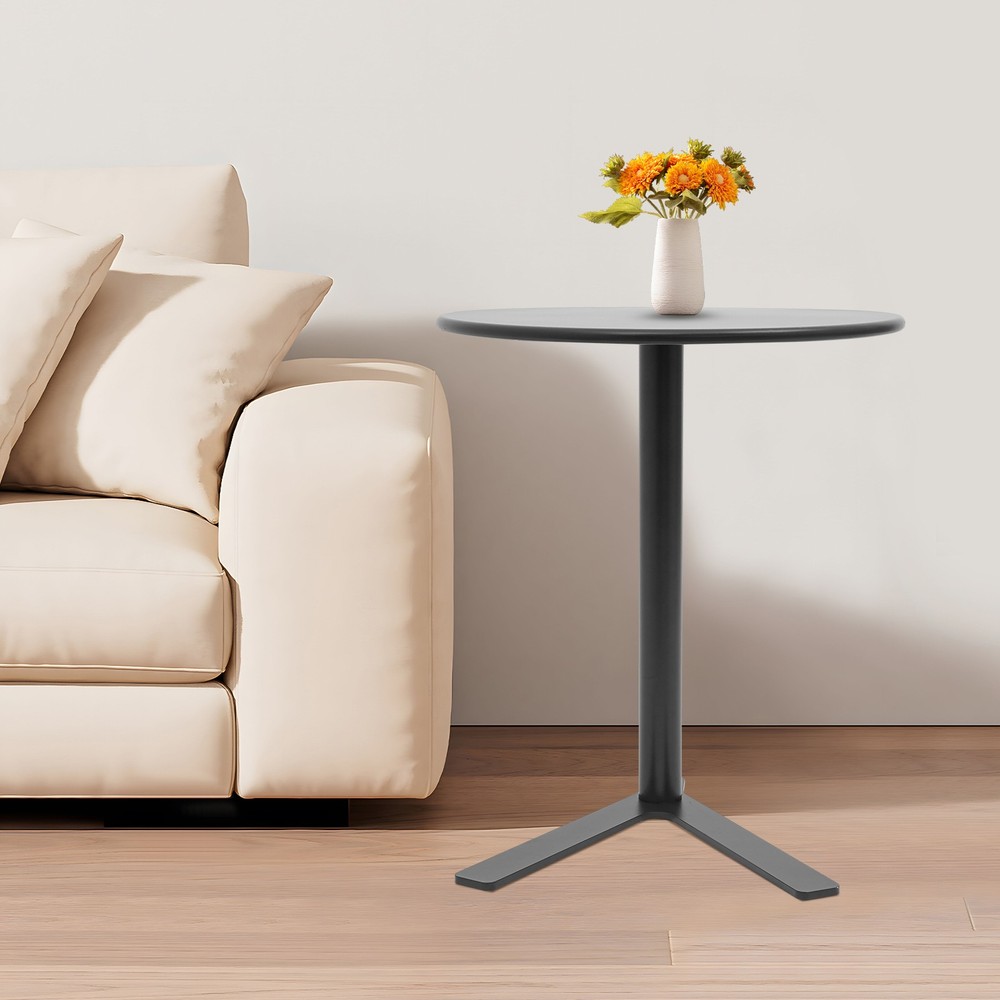 Round Side Table with Y-shaped Base, Side Table for Small Spaces,Couch End Table