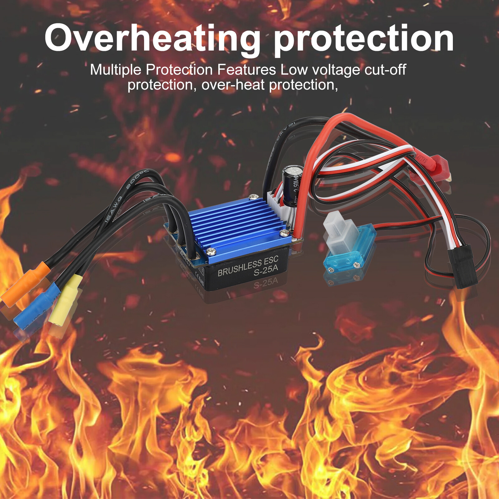 2430 7200KV Waterproof Brushless Motor+ESC Combo Set for 1/18 1/16 RC Car Truck