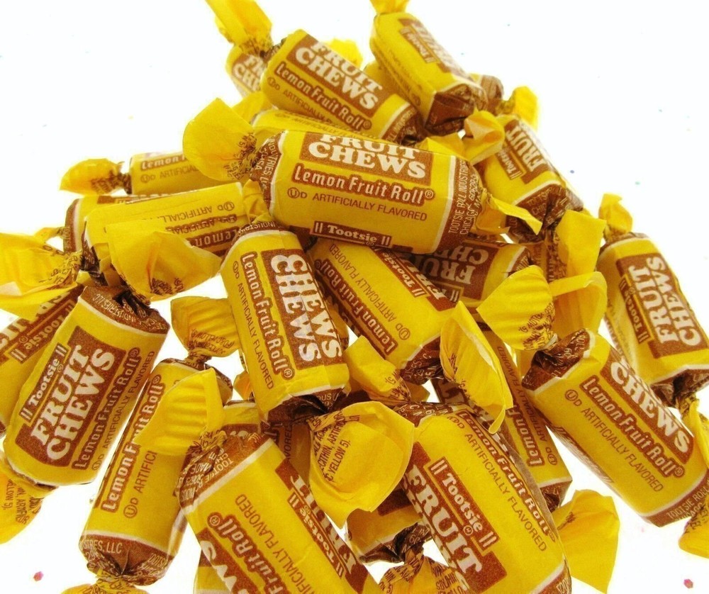 Tootsie Roll Lemon Fruit Chews Candy One Pound ~ 16oz
