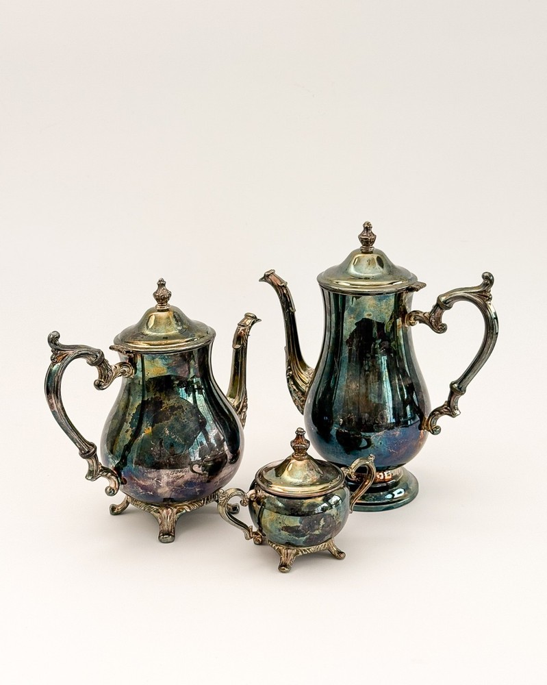 Vintage Silver Plated Tea/Coffee Set W/Sugar