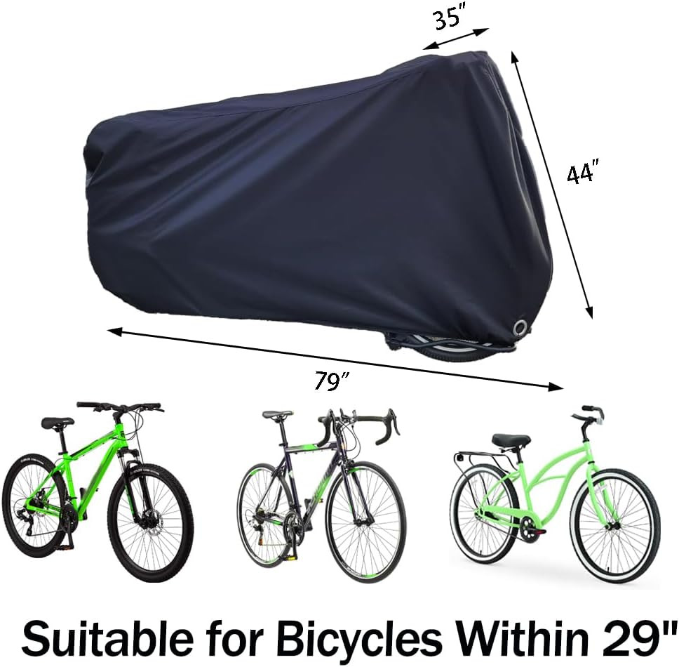 Bike Covers for 2 or 3 Bikes, [2024 Upgraded] 2XL Large Outdoor Waterproof Bicyc