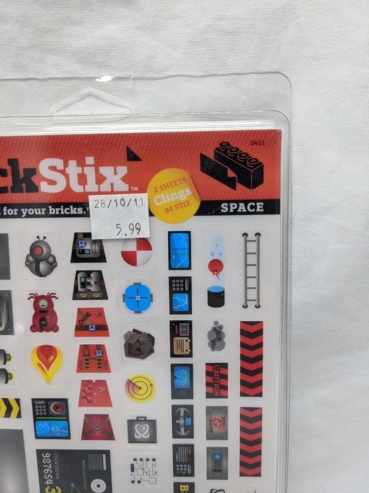 Brick Stix Plastic Building Space Theme Stickers