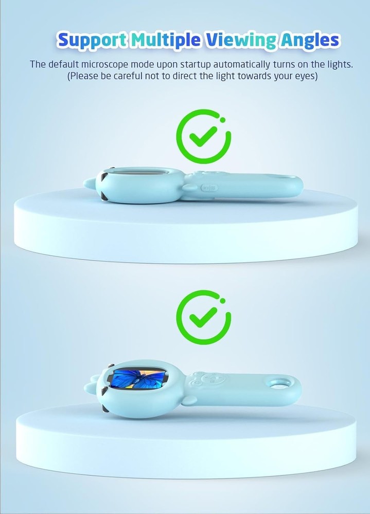 Mini Handheld Microscope Supporting Multiple Viewing Angles, Outdoor Educational