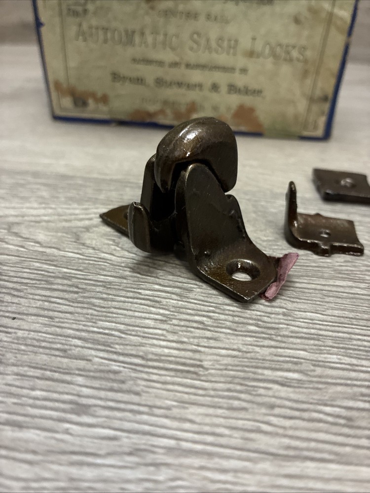 Antique Automatic Sash Locks Window Locks Full Case Byam, Stewart & Baker NY