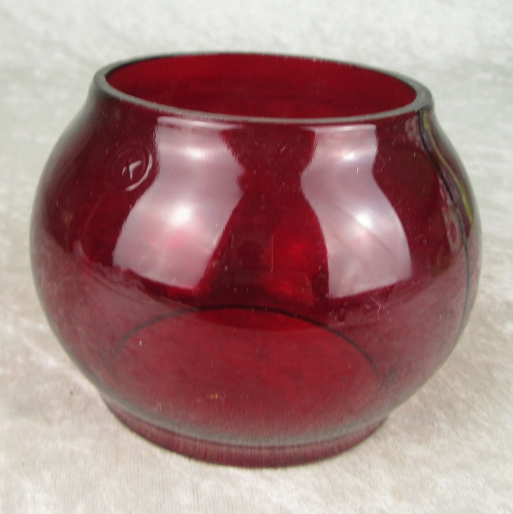 Kopp Railroad Glass Globe Ruby Red Train Lantern Ball Shape "K" Mark