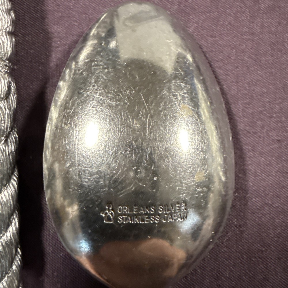 18 Pc Orleans Silver Stainless Flatware Braided Rope Pattern MCM Replacement