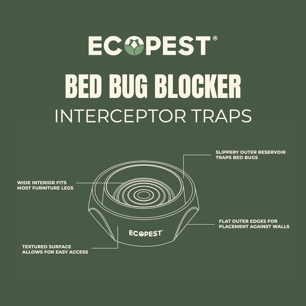 Bed Bug Interceptors – 12 Pack | Bed Bug Blocker (Pro) Interceptor Traps | Insec