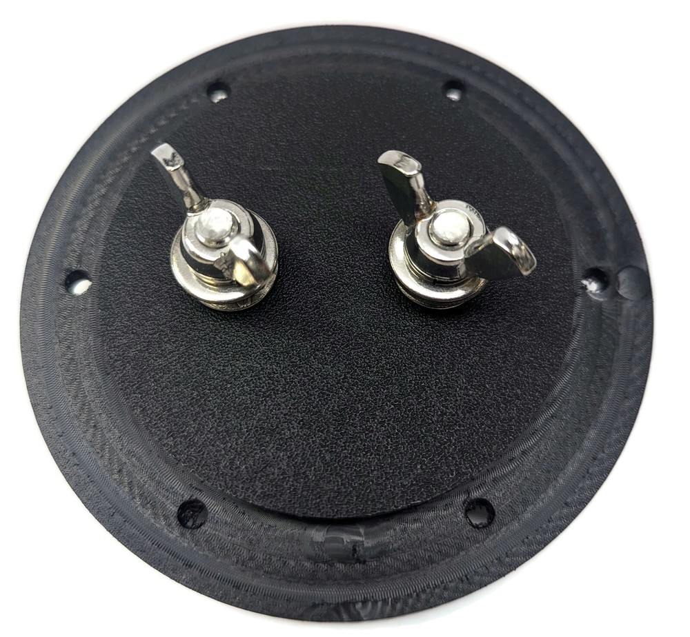 Round Subwoofer Speaker Box Terminal Cup, Single Input - TCS-2R BLACK