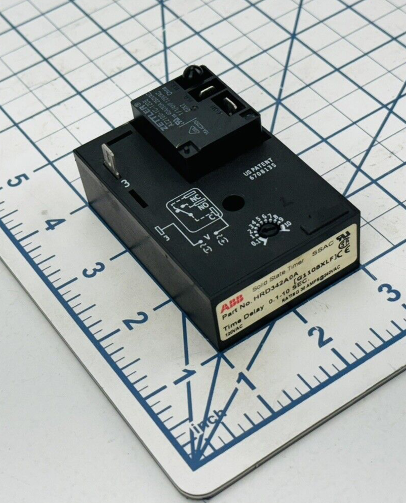 ABB HRD342A0A Solid State Timer 0.1-10Sec Time Delay 120V 30A 240VAC *WARRANTY*