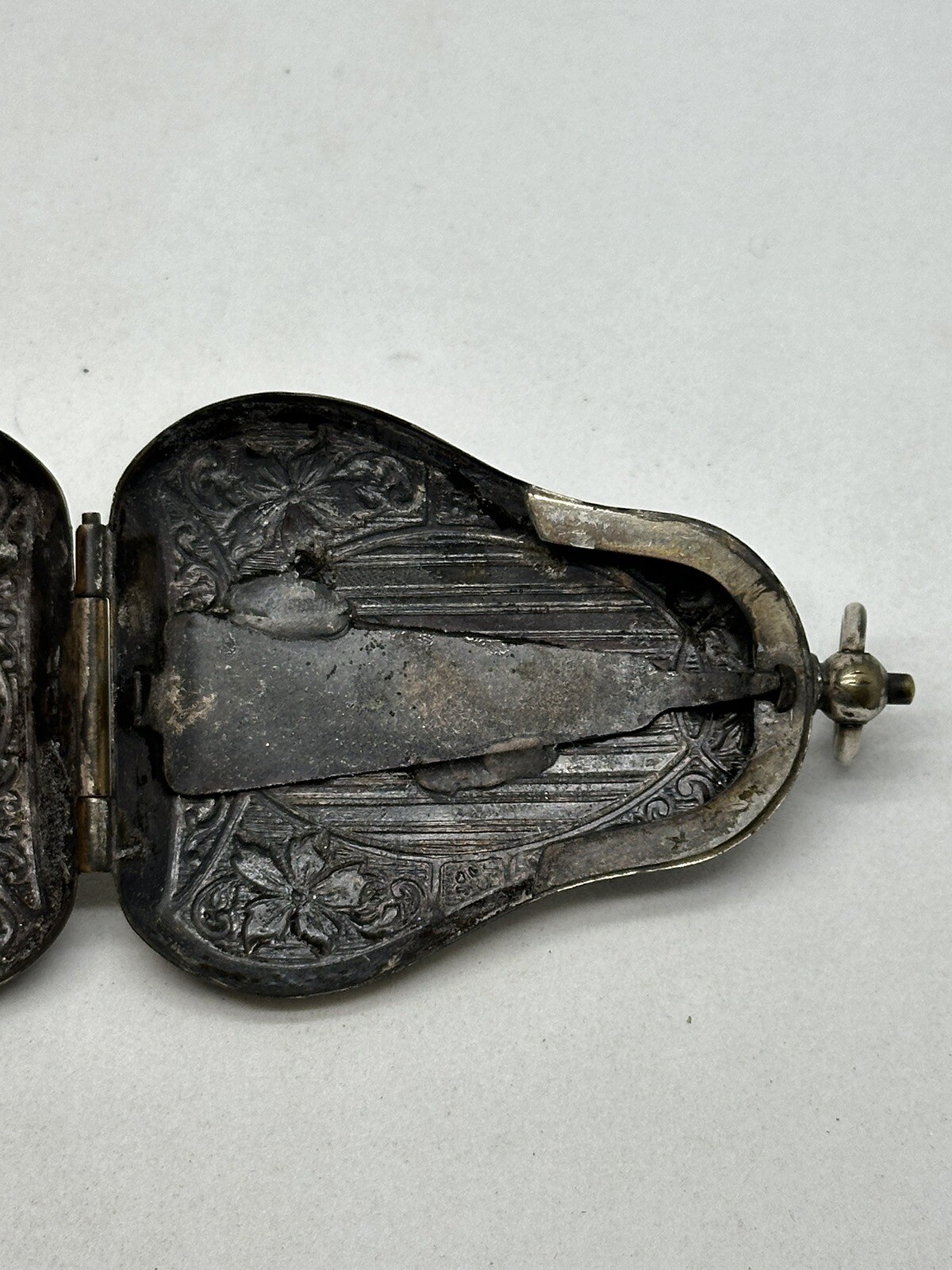 Antique German Silver Double Sovereign Coin Holder Case Only ~ Victorian Era