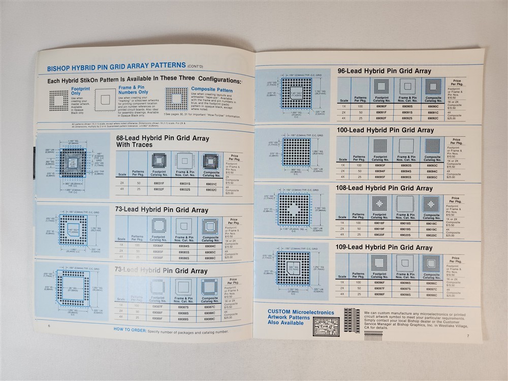 Bishop Graphics Microelectronics Artwork Patterns 1984 Catalog Westlake Village