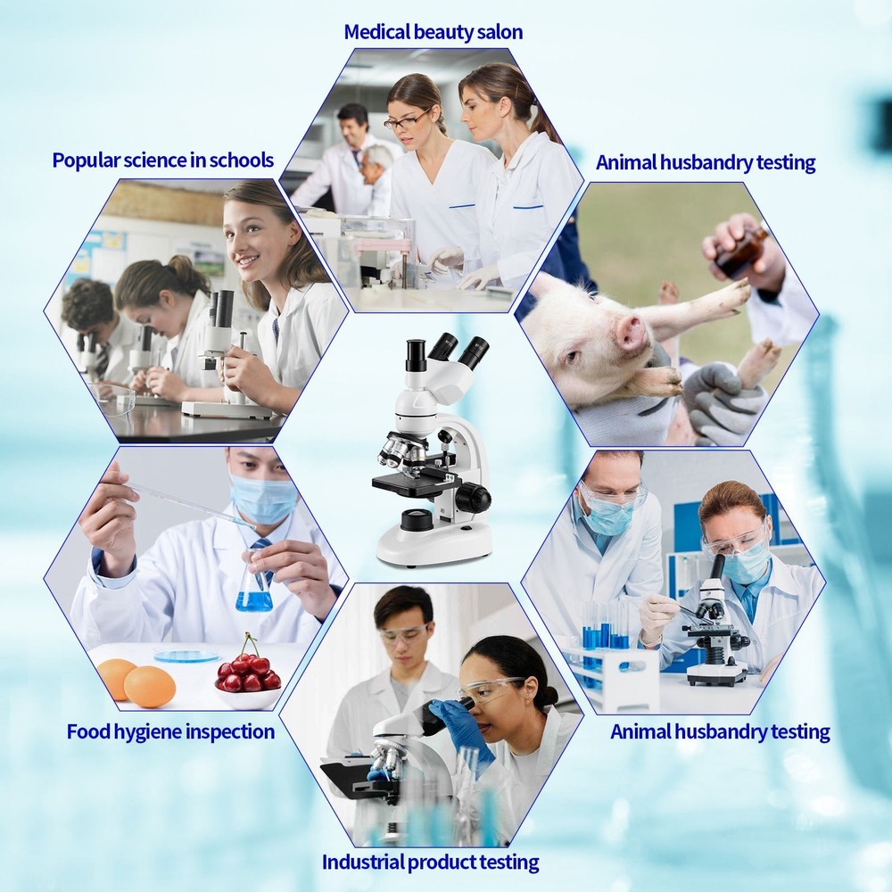 High-definition professional biological trinocular microscope with LCD display a
