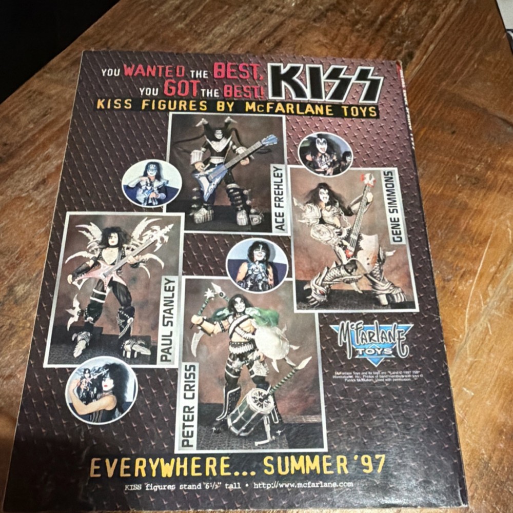 KISS 1998 Calendar, Tour Magazine, McFarlane Toys Promo, Group Photo