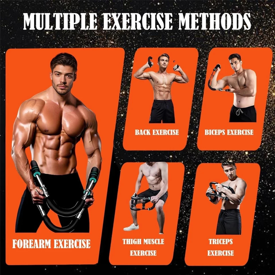 Twister Arm Trainer,60-100 Lbs Adjustable Arm Trainer for Men with Chest Clip Mu