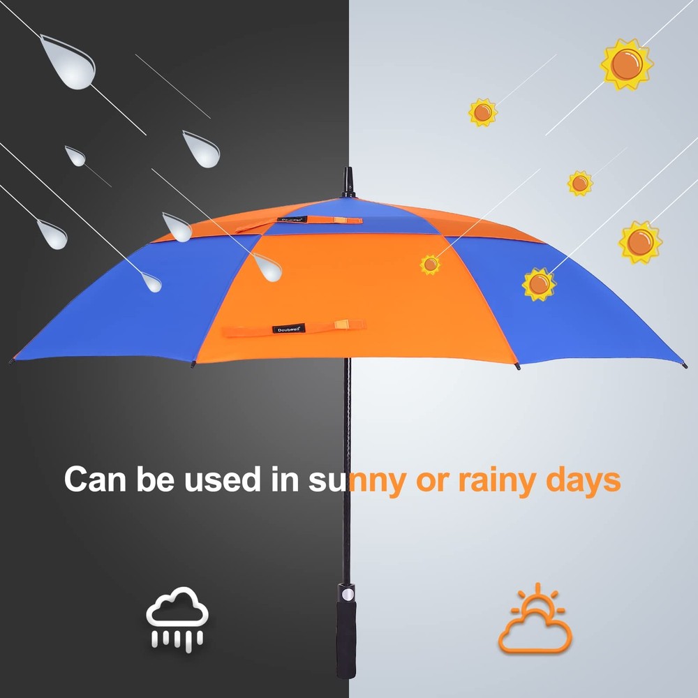 Best Vented Golf Umbrella 54/62/68 Inch Automatic Extra Large Windproof Oversize