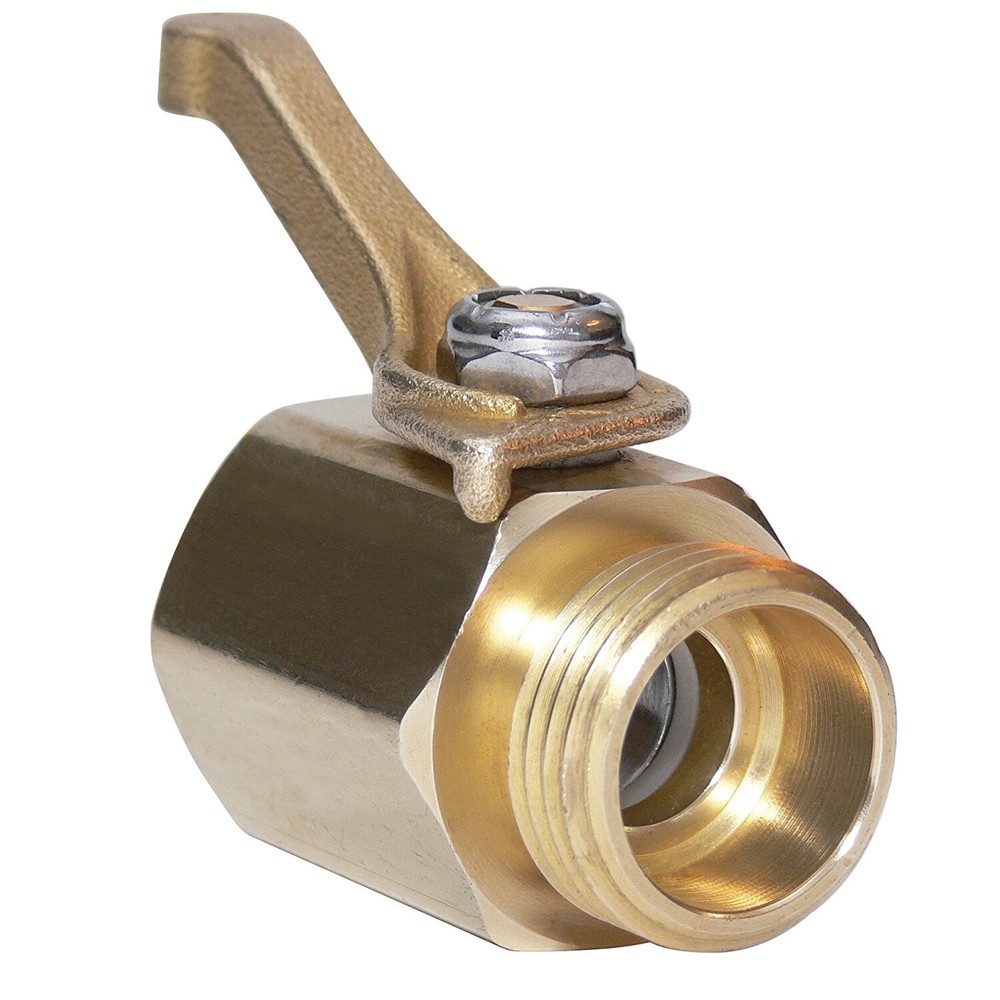 Drip Depot Solid Brass Hose Thread Shut Off Valve