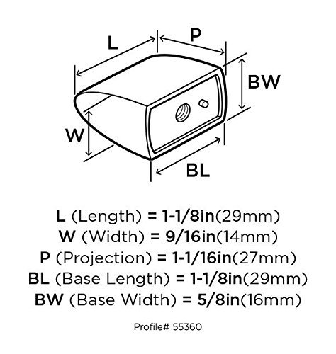 Amerock BP55360GPH Riva Knob, Graphite ( 2 knobs )