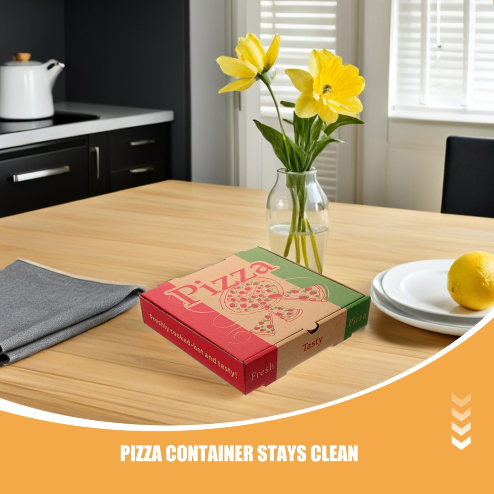 5 Pcs Pizza Packaging Box Boxes for Party Cookie Storage Containers