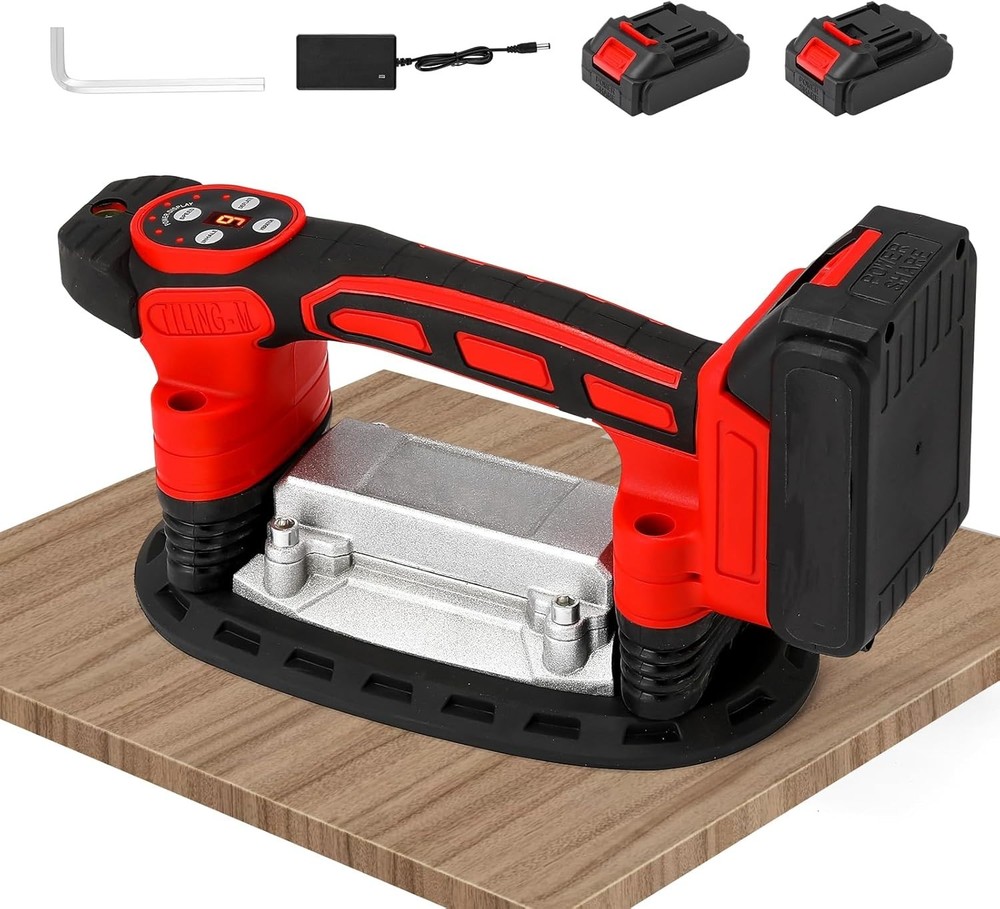 Tile Vibration Tool, 9-Speed Handheld Tiling Leveling Machine with Suction cup