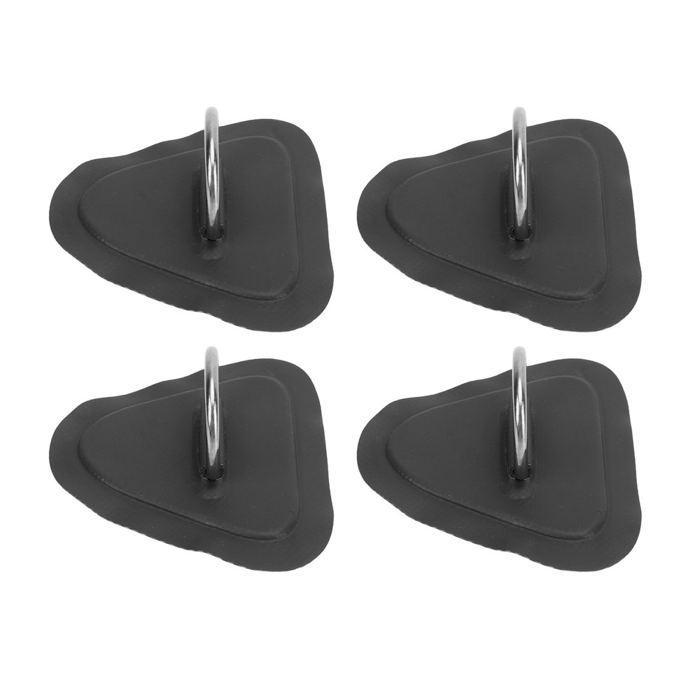 BLACK 4 Pcs D Patch Stainless Steel D Pad For Inflatable Surfboard