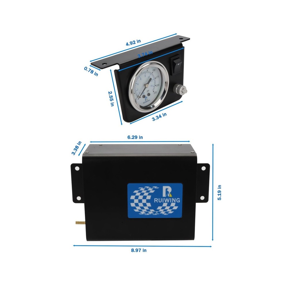 Air Bag Compressor Kit, On Board Air Compressor System with Air Ride Compress...
