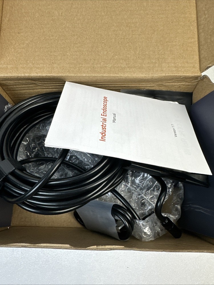 Endoscope Camera with Light, Borescope Camera with 4.3" IPS IP67 Screen Black