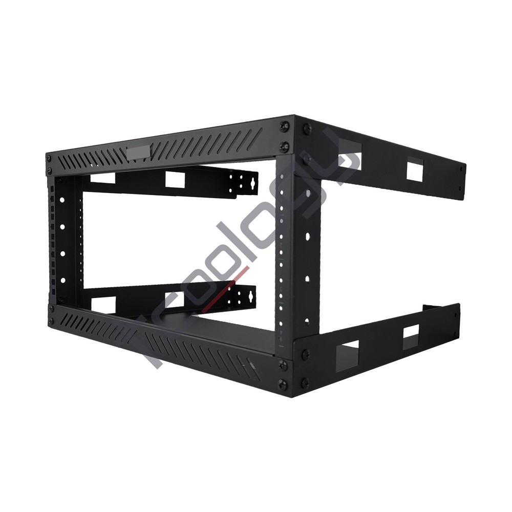 TCoology 4U Wall Mount Open Frame 19'' Server Rack Threaded 17.5 Inch Depth