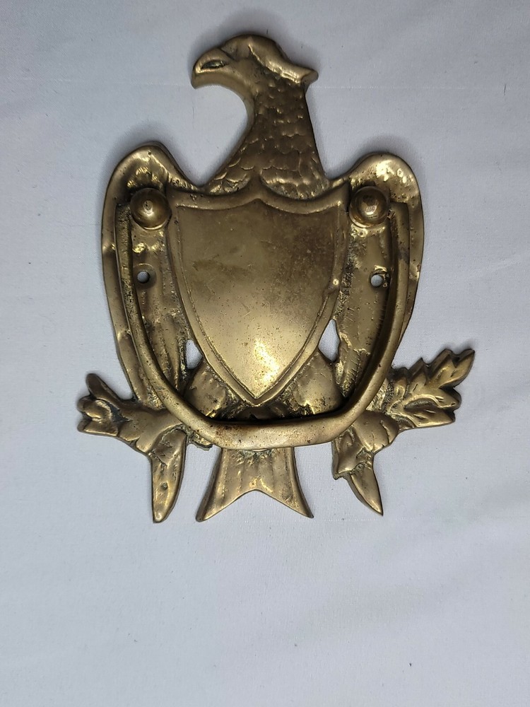 Antique Brass Door Knocker, Solid Brass Eagle Door Knocker, 6 inches
