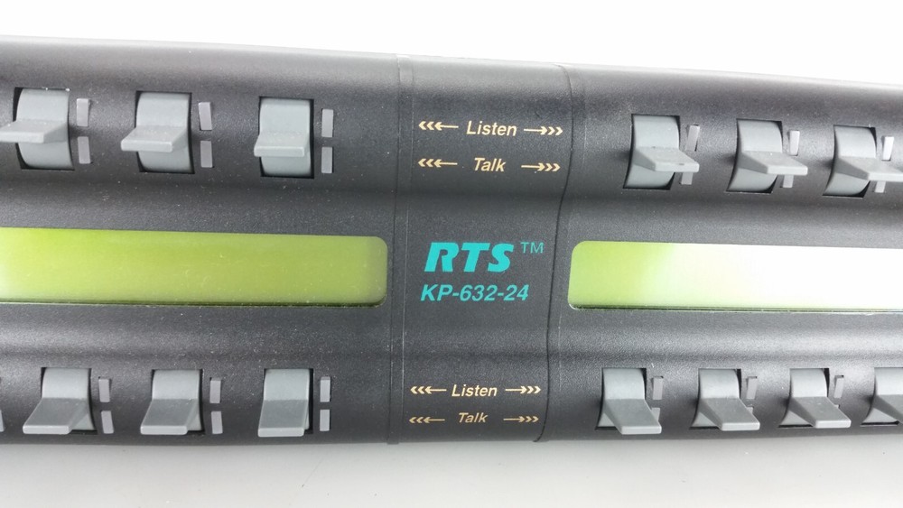 RTS Telex kp632-24 24 channel intercom talkback panel left screen NO backlight