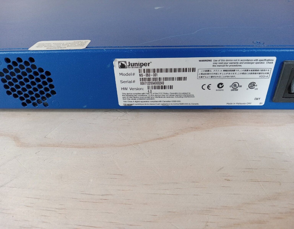 NetScreen 50 Model NS-050-001 VPN Firewall Security Appliance Juniper