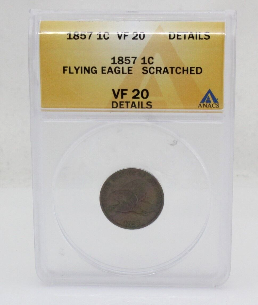 1857- 1C VF 20 Flying Eagle Scratched ANACS