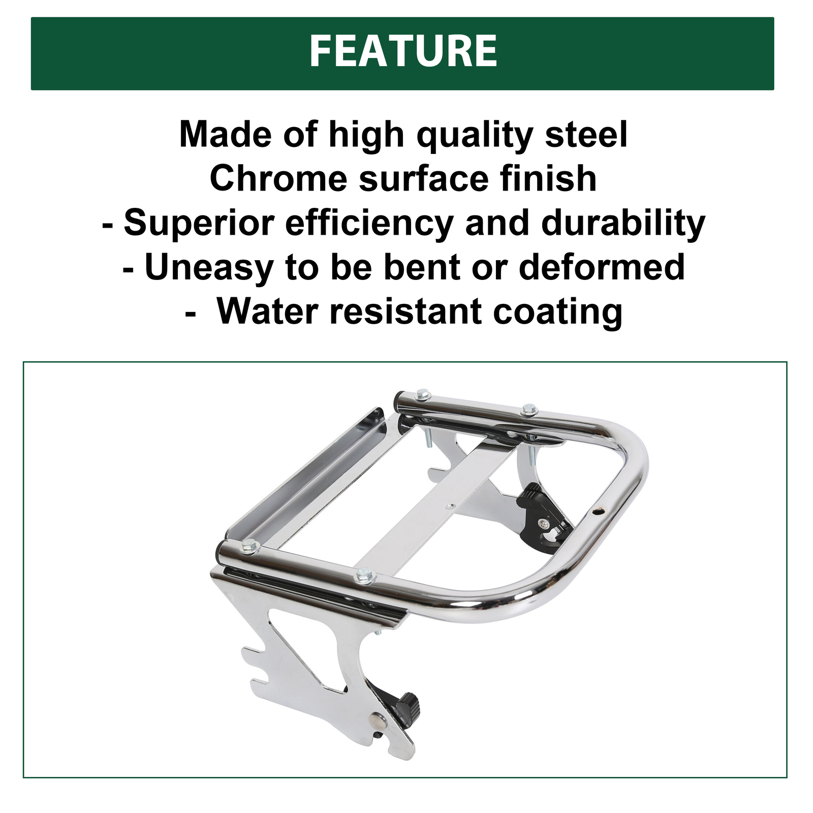 Detachable Two-Up Tour Pack Mount Luggage Rack +Docking For 97-08 Harley Touring