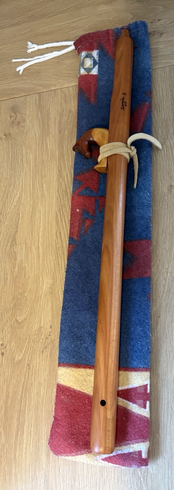 Native American Handmade Wooden Flute 23” Artist Loomis A ‘05 Horse