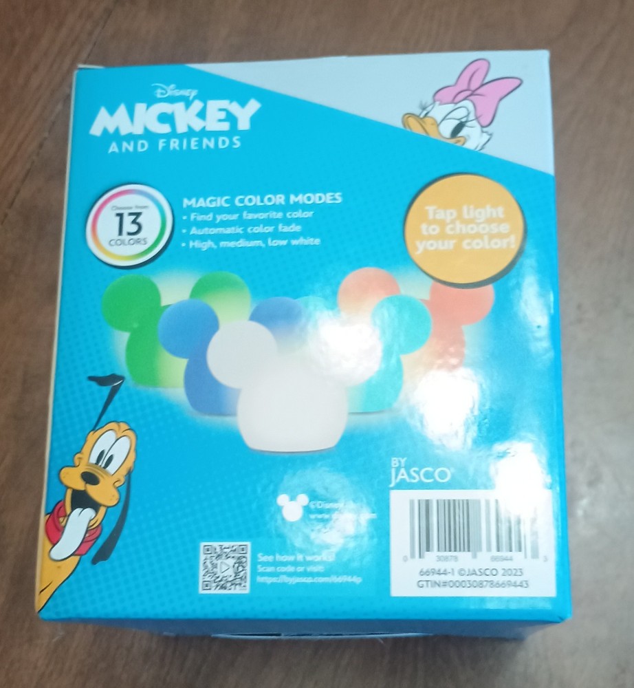 Mickey Mouse Head Night Light 13 Color Changing Squishy