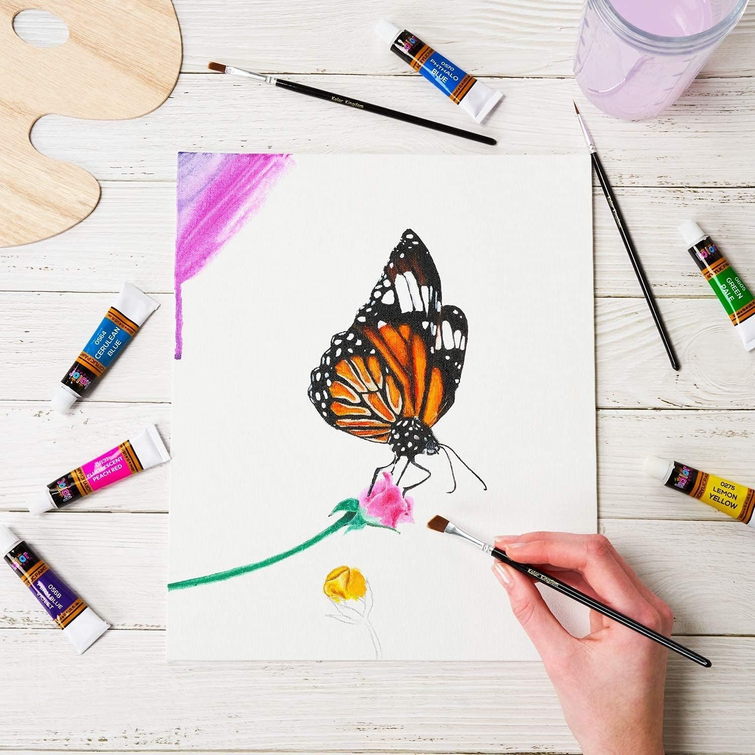 24 Colors Paint DIY Acrylic Paint Set for Hobby Model Painting Artists