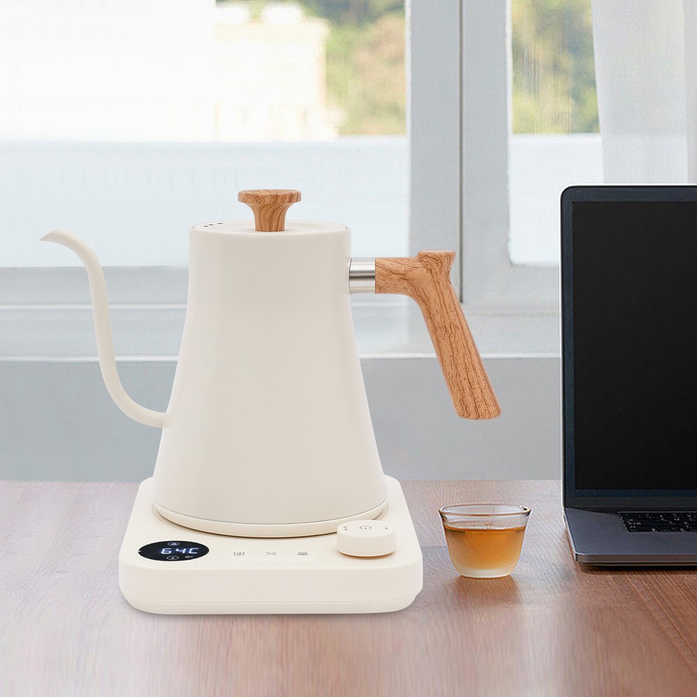 Tabletop Electric Gooseneck Kettle 1200W Electric Tea Kettle w/ Memory Function