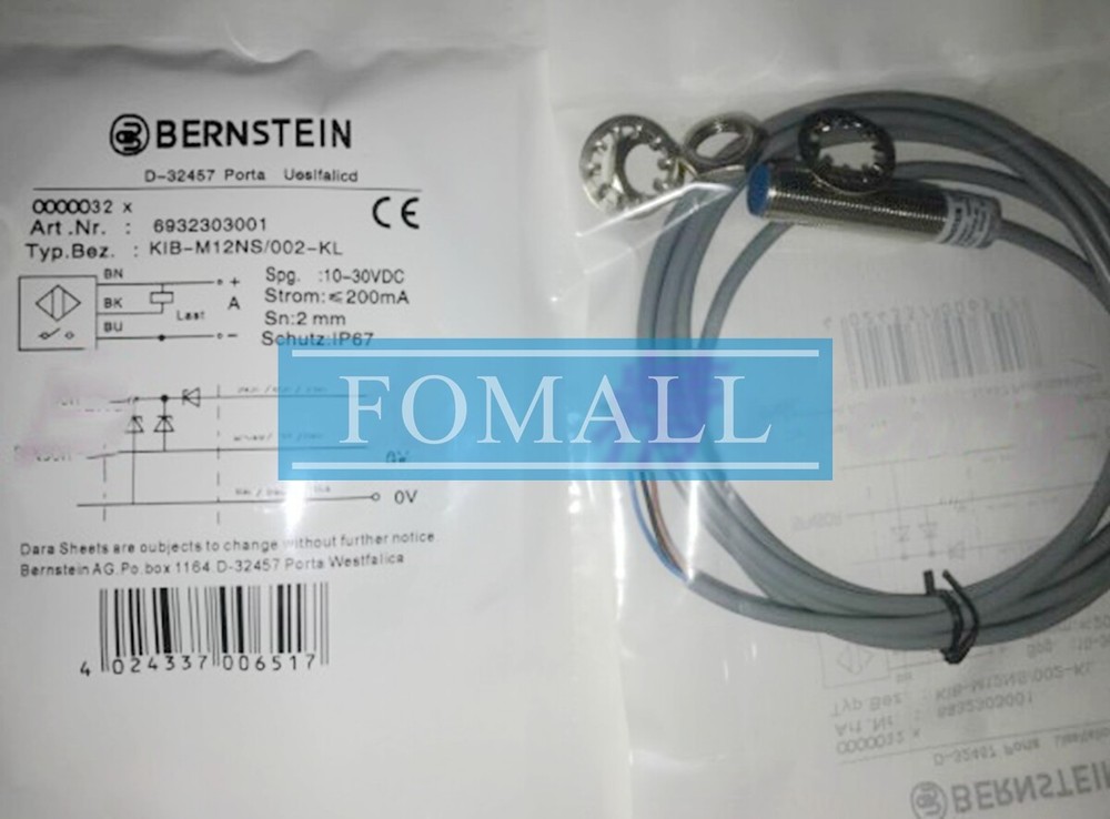 QTY:1 New Proximity Switch Sensor KIB-M12NS/002-KL