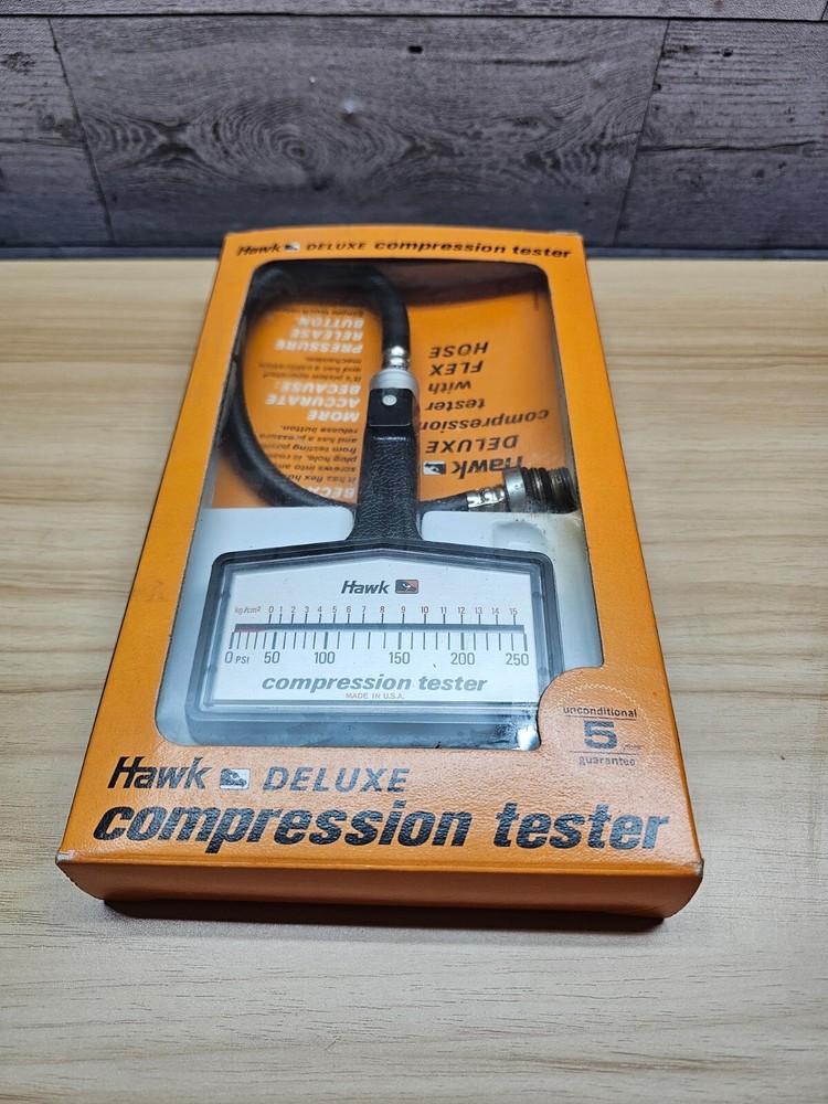 VTG HAWK DELUXE COMPRESSION TESTER W/INSTRUCTIONS
