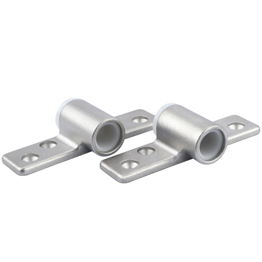 2X Stainless Steel Oarlock Socket Side Mount Line Brass Electrolytic Rowlock
