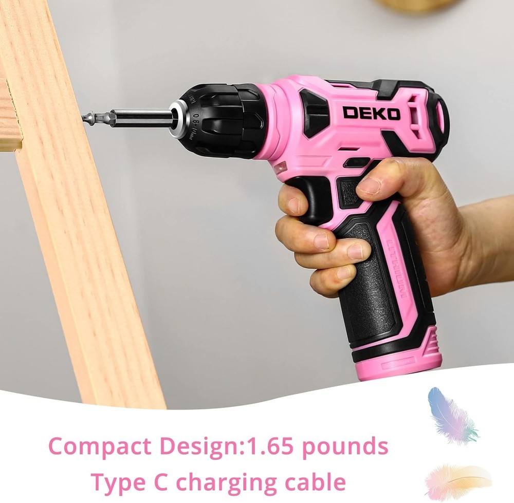Efficient 8V Cordless Drill and Accessory Set - Perfect for Home Maintenance